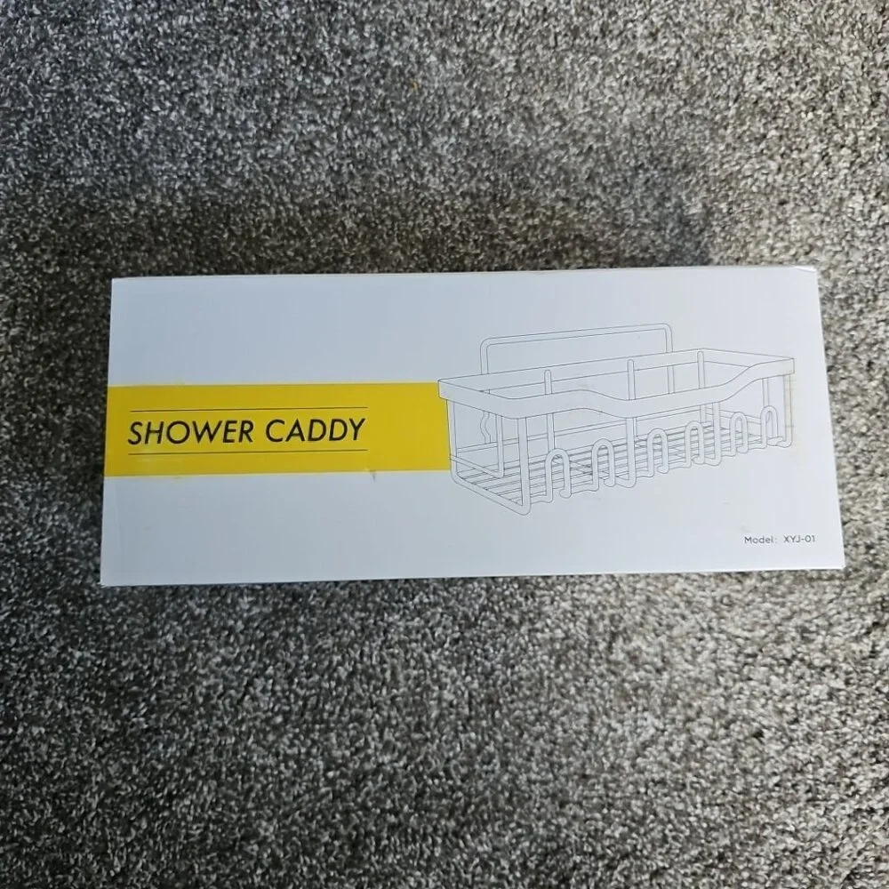 Stainless Steel Shower Caddy Model XYJ-01 - Adhesive Mounting for Bath/Kitchen